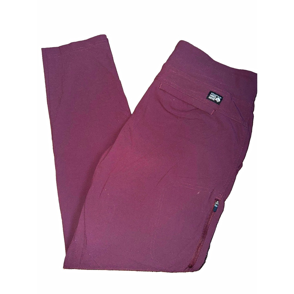 Mountain Hardwear Women's Pull On Hiking Pants Plum Stretch Zip Pocket Size S